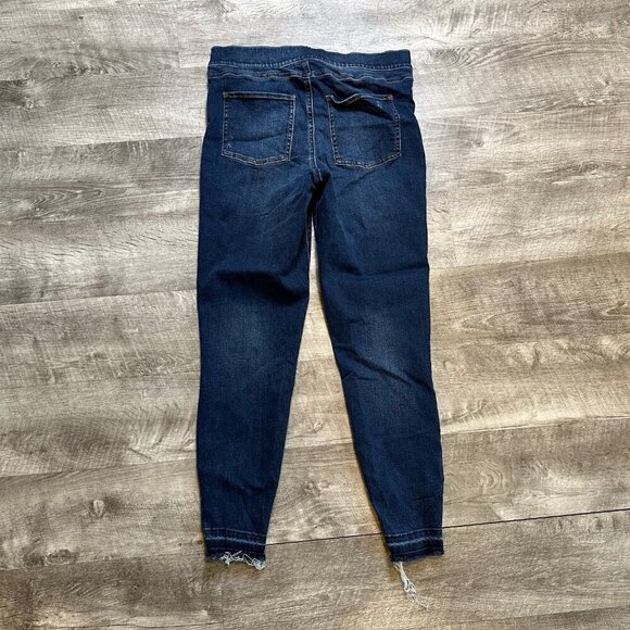 Spanx Medium Wash Distressed Denim Leggings Size Large - Picture 5 of 6